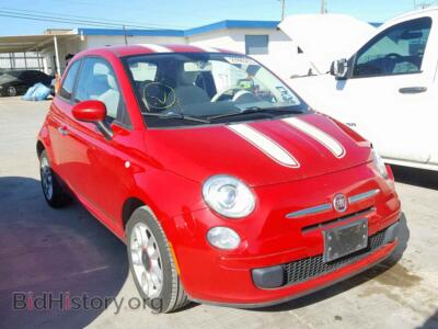 2012 Fiat 500 500 POP, red — VIN , Copart