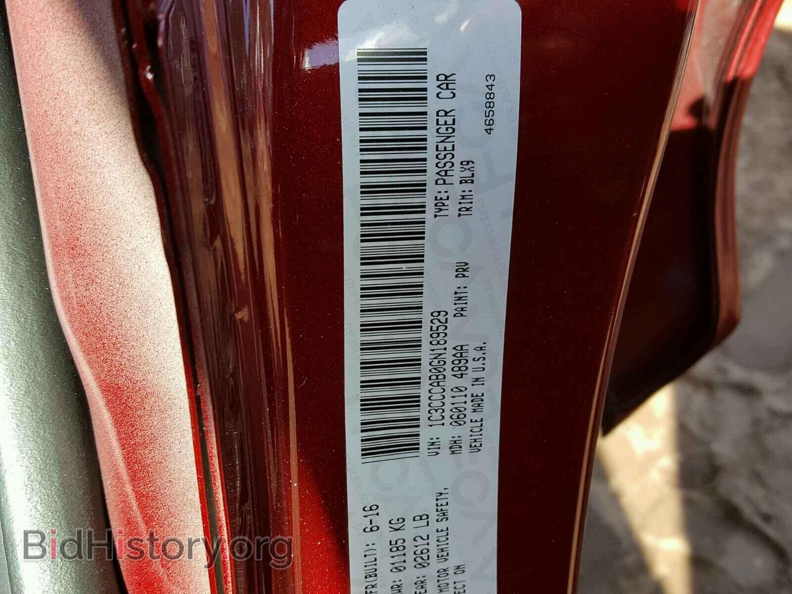 2016 CHRYSLER 200 - VIN: 1C3CCCAB0GN189529 - Photo 10