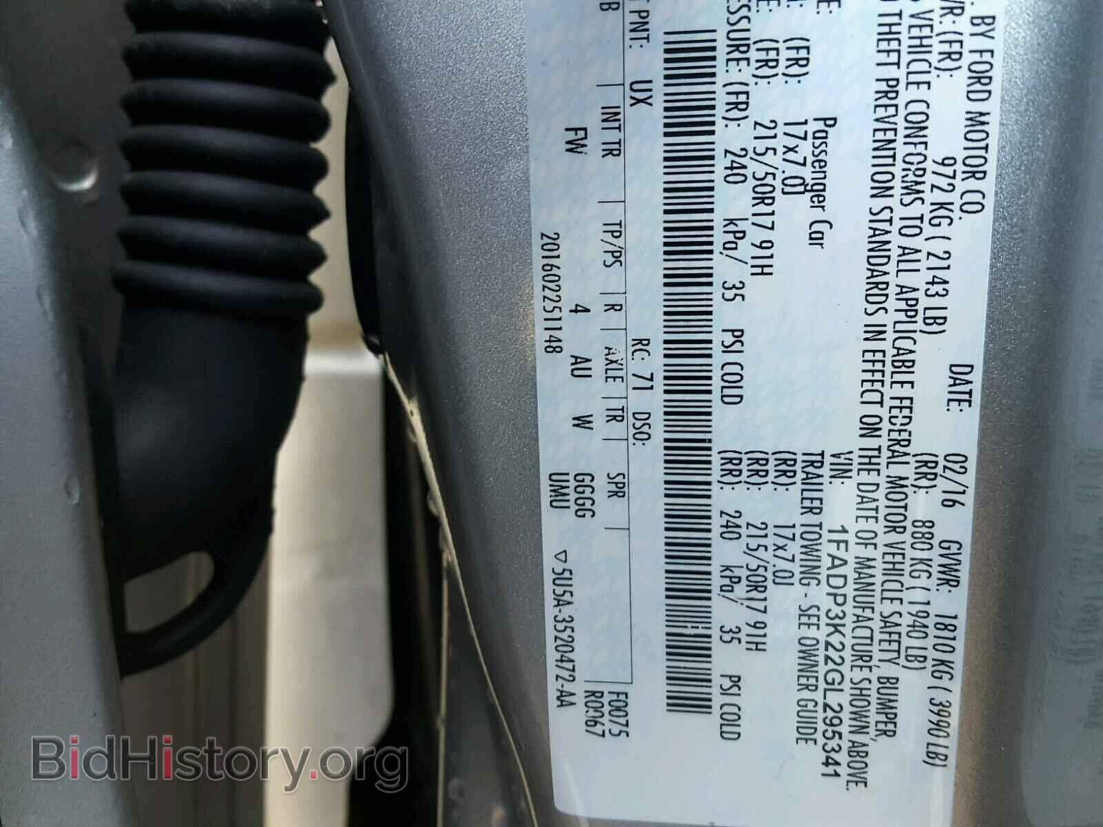 2016 FORD FOCUS - VIN: 1FADP3K22GL295341 - Фото 10