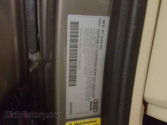 2007 AUDI A4 - VIN: WAUAF48H27K028463 - Фото 10