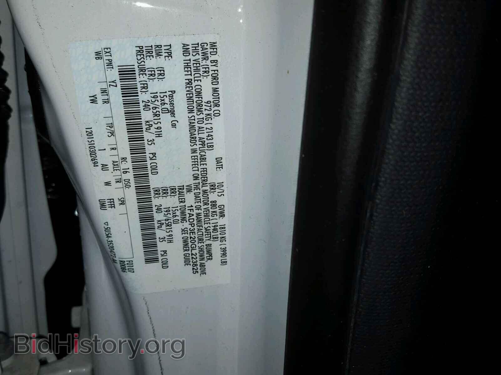 2016 FORD FOCUS - VIN: 1FADP3E20GL223825 - Фото 10