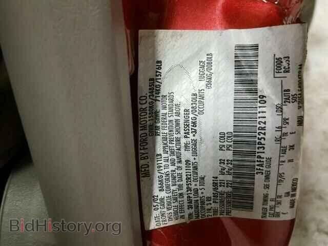 2002 FORD ESCORT - VIN: 3FAFP13P52R211109 - Фото 10