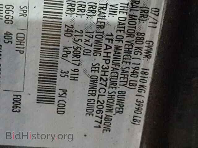 2012 FORD FOCUS - VIN: 1FAHP3H27CL206771 - Photo 10