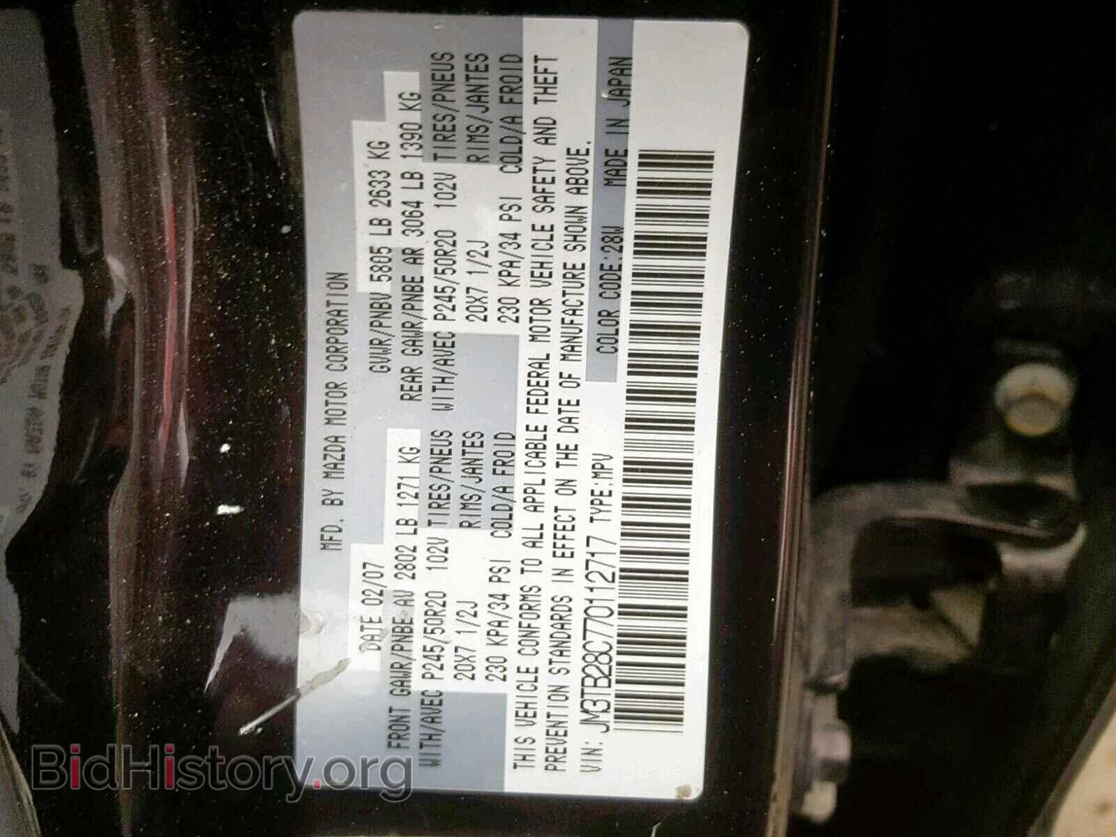 2007 MAZDA CX-9 - VIN: JM3TB28C770112717 - Фото 10