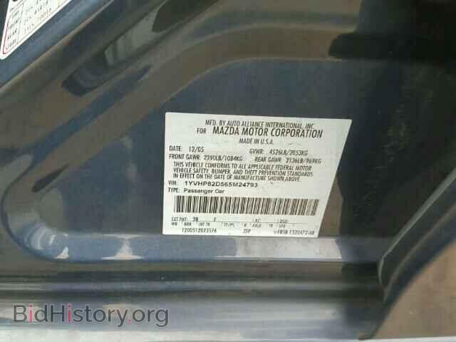 2006 MAZDA 6 - VIN: 1YVHP82D565M24793 - Фото 10