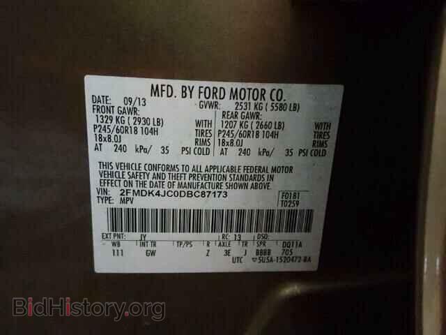 2013 FORD EDGE - VIN: 2FMDK4JC0DBC87173 - Photo 10