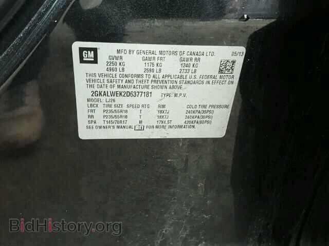 2013 GMC TERRAIN - VIN: 2GKALWEK2D6377181 - Фото 10