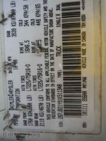 2001 DODGE RAM VAN - VIN: 2B7JB21Y91K511348 - Photo 9