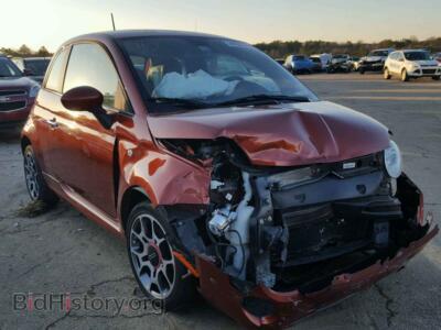 2012 Fiat 500 500 Sport, оранжевый — VIN 3C3CFFBR8CT109649, Copart
