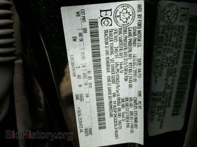 2013 FORD FOCUS - VIN: 1FADP3K22DL316281 - Фото 10