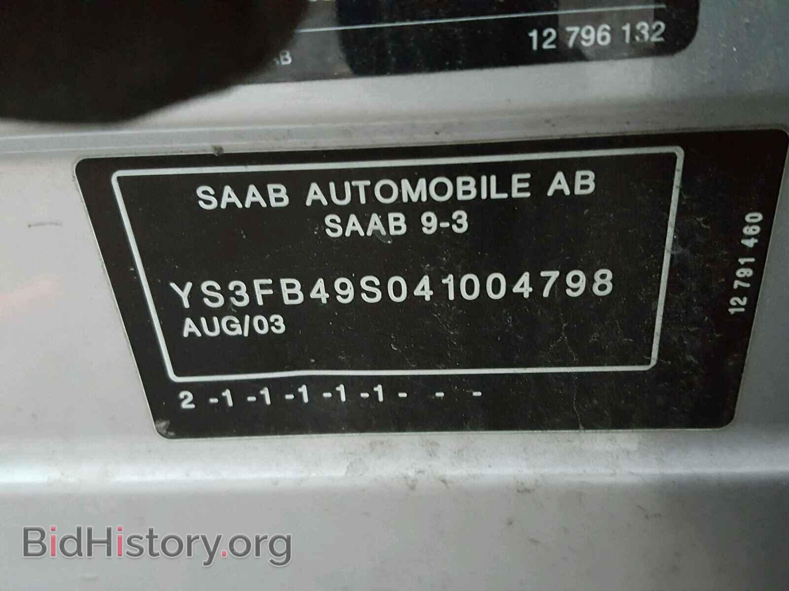 2004 SAAB 9 3 - VIN: YS3FB49S041004798 - Photo 10
