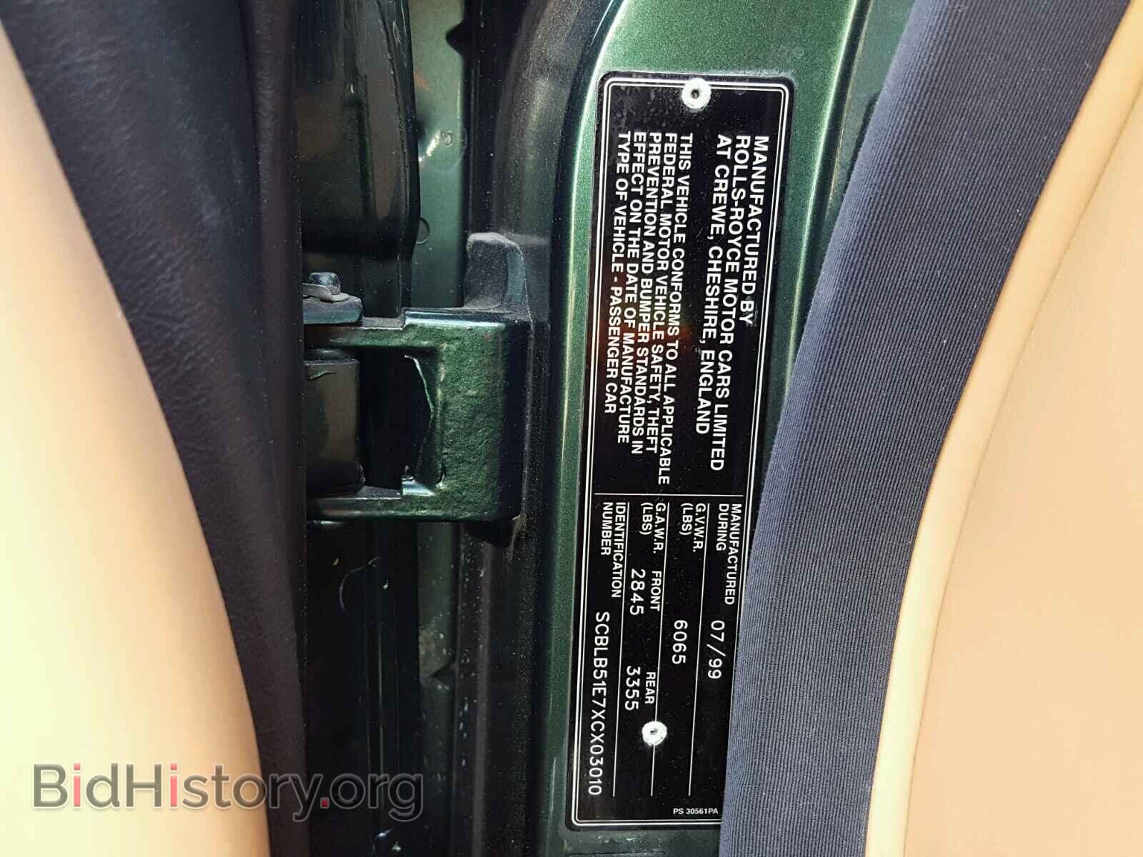 1999 BENTLEY ALL MODELS - VIN: SCBLB51E7XCX03010 - Photo 10