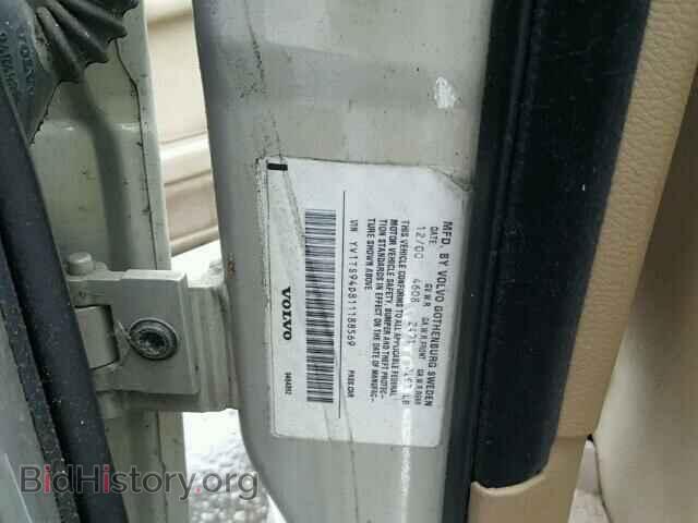 2001 VOLVO S80 - VIN: YV1TS94D811188569 - Фото 10
