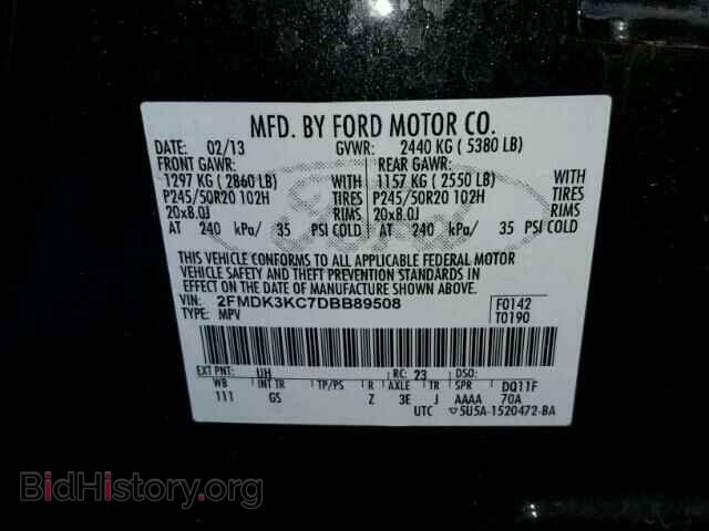 2013 FORD EDGE - VIN: 2FMDK3KC7DBB89508 - Photo 10