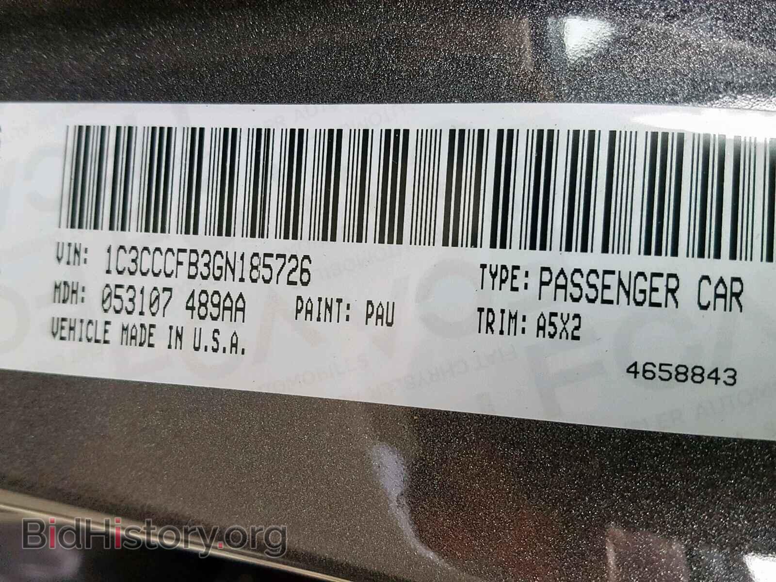 2016 CHRYSLER 200 - VIN: 1C3CCCFB3GN185726 - Фото 10