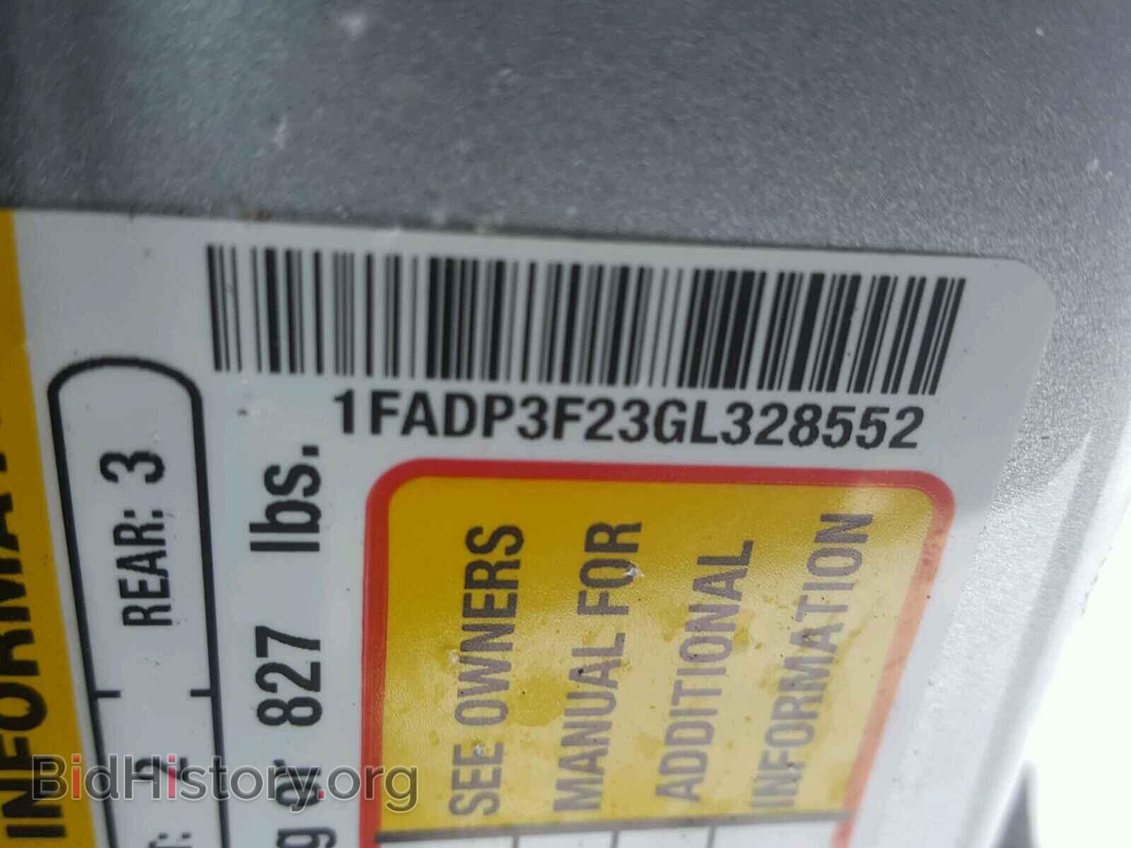 2016 FORD FOCUS - VIN: 1FADP3F23GL328552 - Фото 10