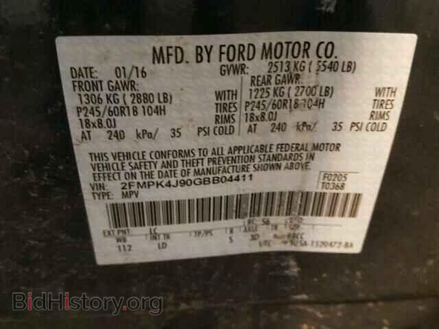 2016 FORD EDGE - VIN: 2FMPK4J90GBB04411 - Photo 10