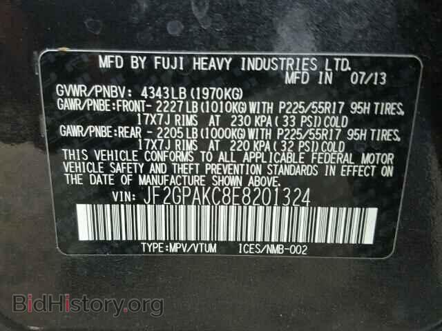 2014 SUBARU XV - VIN: JF2GPAKC8E8201324 - Фото 10