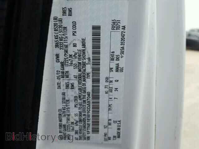 2012 FORD ECONOLINE - VIN: 1FTNE1EW1CDA97040 - Photo 10