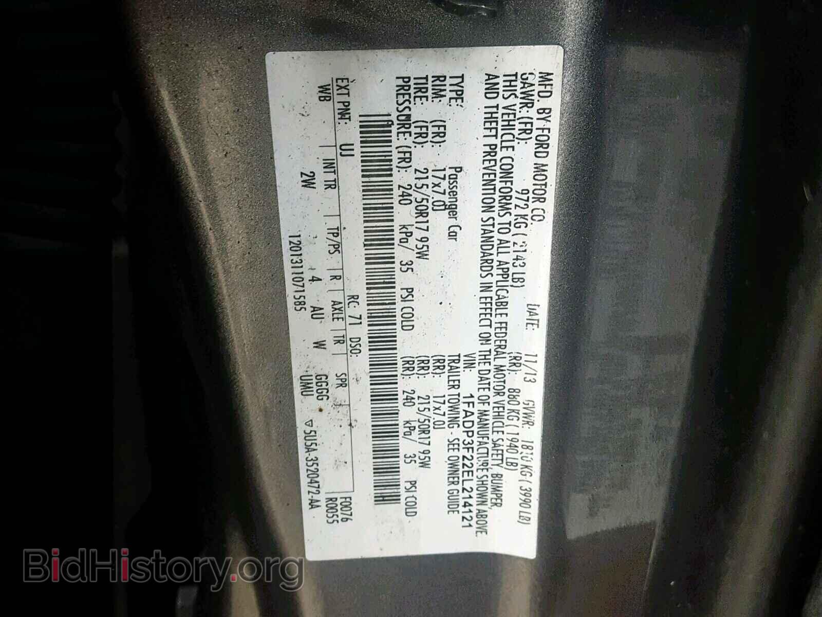 2014 FORD FOCUS SE - VIN: 1FADP3F22EL214121 - Фото 10