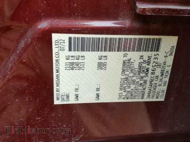 2012 NISSAN MAXIMA - VIN: 1N4AA5AP6CC865235 - Фото 10