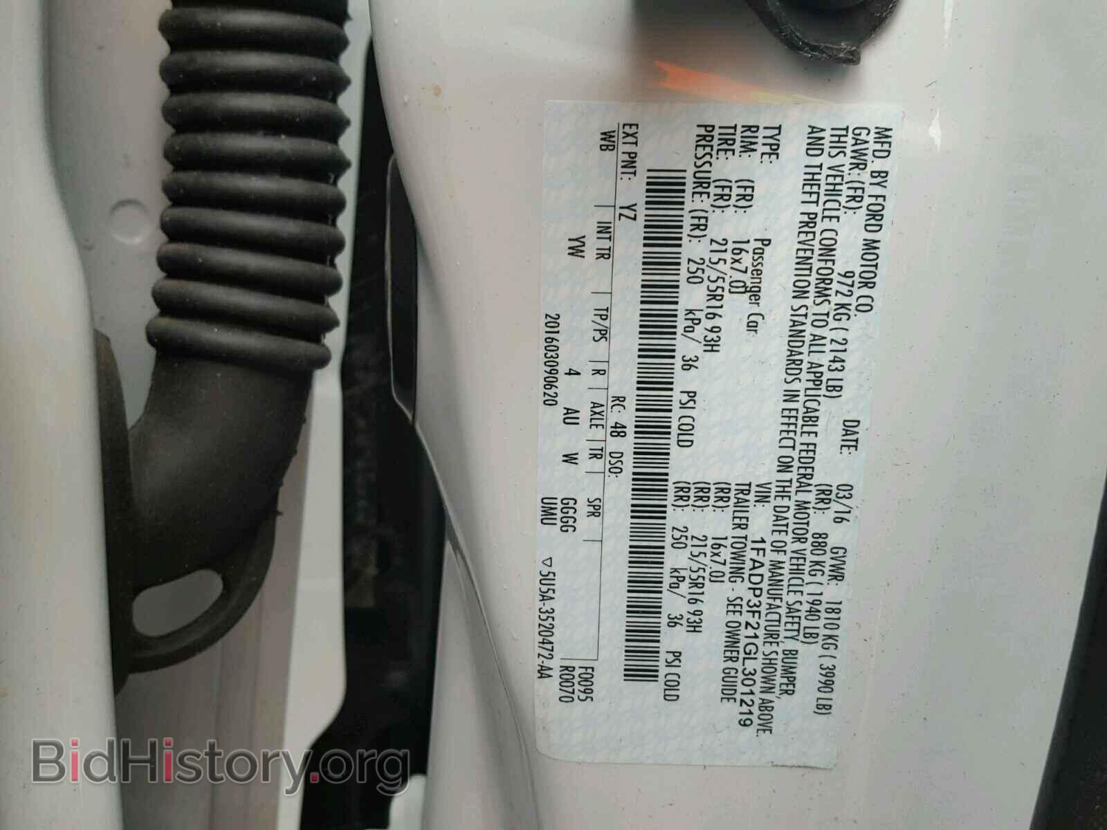2016 FORD FOCUS - VIN: 1FADP3F21GL301219 - Photo 10