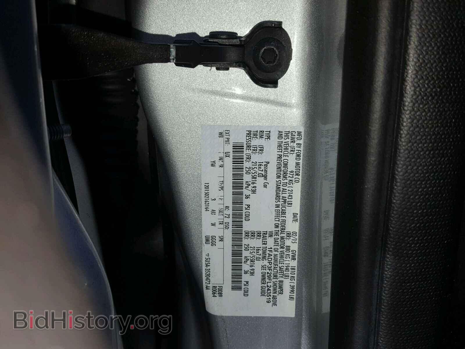 2015 FORD FOCUS - VIN: 1FADP3F29FL243519 - Фото 10