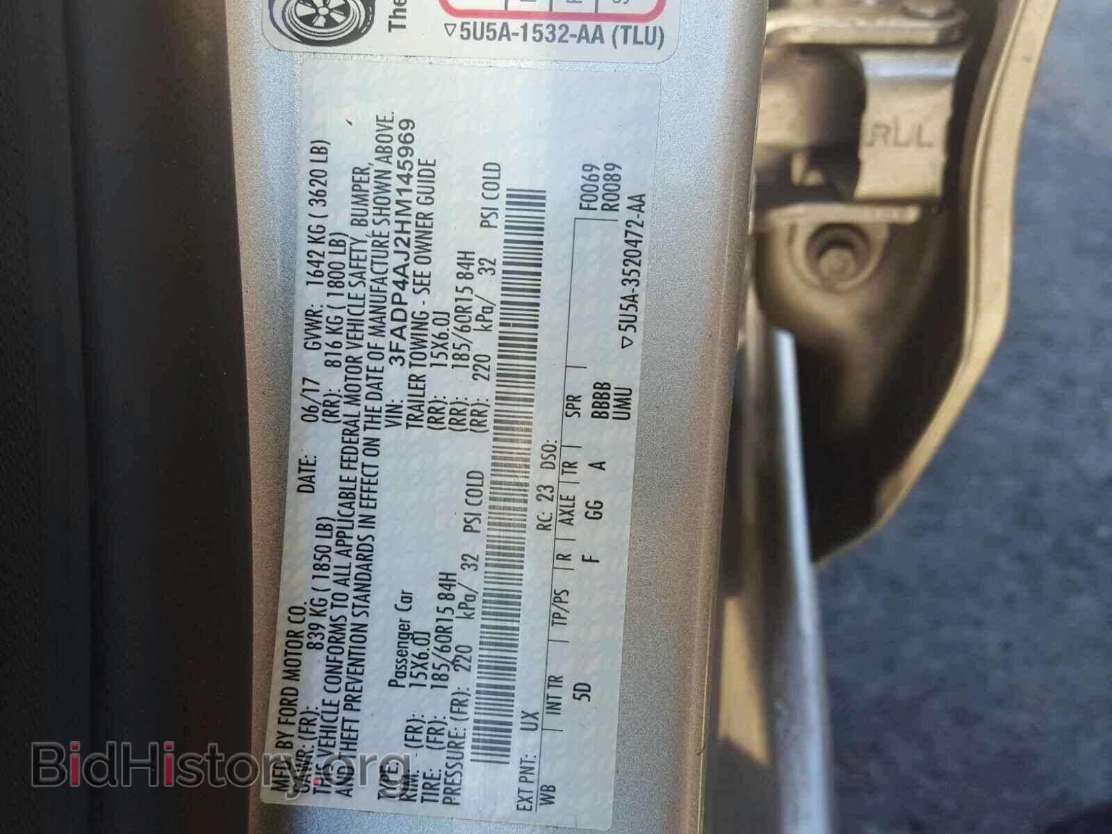 2017 FORD FIESTA - VIN: 3FADP4AJ2HM145969 - Фото 10