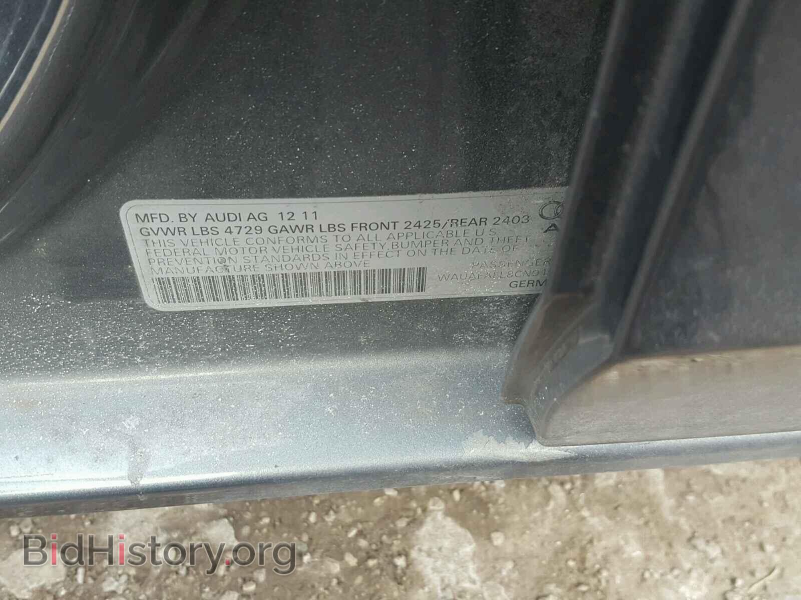 2012 AUDI A4 - VIN: WAUAFAFL8CN019233 - Фото 10