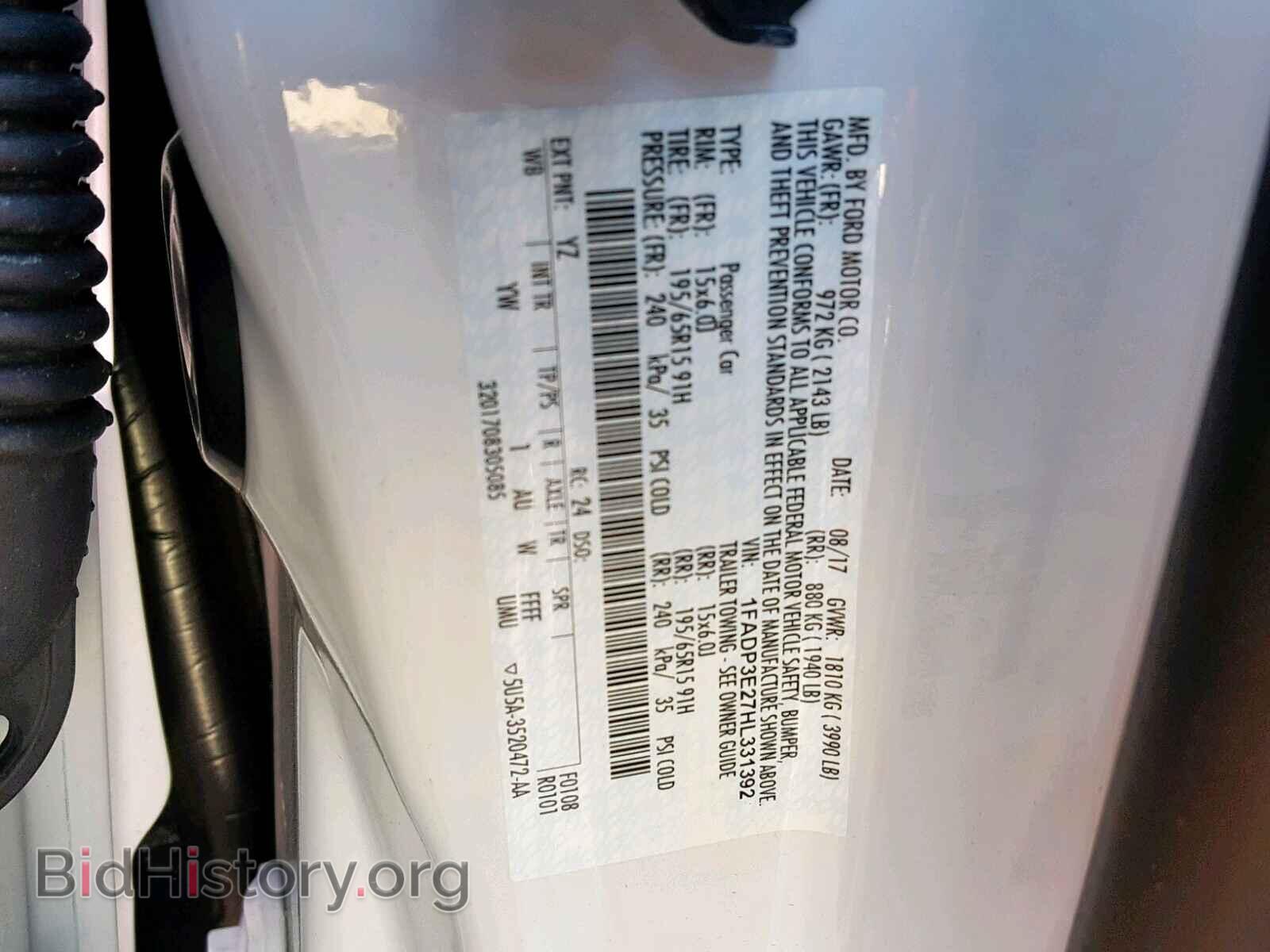2017 FORD FOCUS - VIN: 1FADP3E27HL331392 - Photo 10