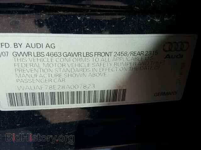 2008 AUDI A4 - VIN: WAUAF78E28A007823 - Фото 10