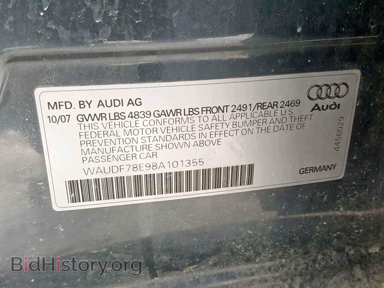 2008 AUDI A4 - VIN: WAUDF78E98A101355 - Photo 10