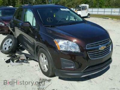 2015 Chevrolet TRAX Trax 1LT, burgundy — VIN KL7CJLSB5FB226281, Copart