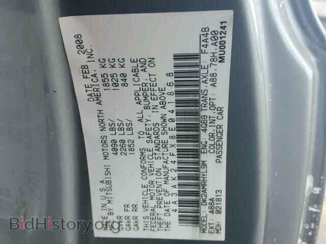 2008 MITSUBISHI ECLIPSE - VIN: 4A3AK24FX8E041868 - Фото 10