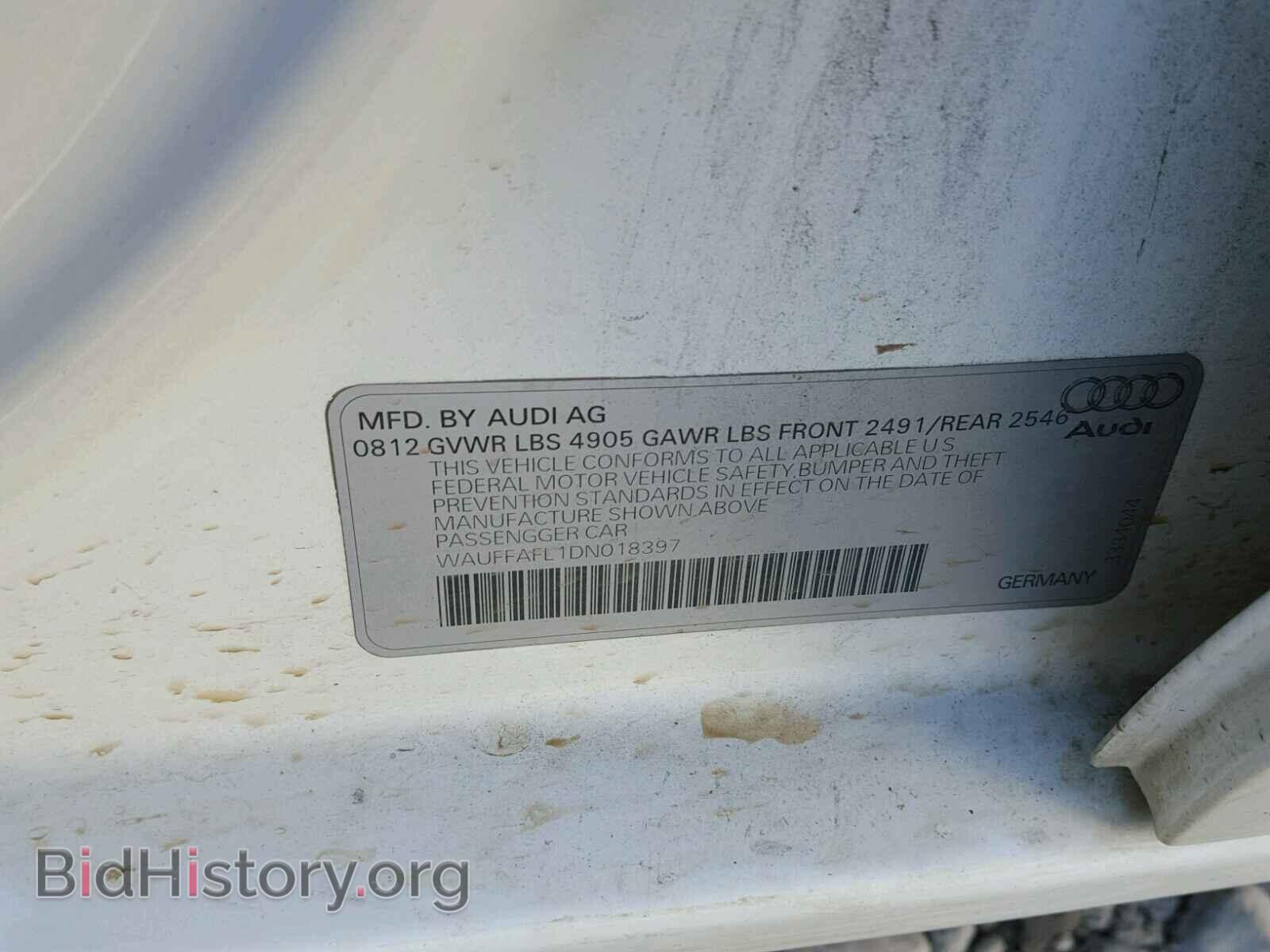 2013 AUDI A4 - VIN: WAUFFAFL1DN018397 - Фото 10