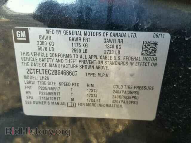 2011 GMC TERRAIN - VIN: 2CTFLTEC2B6468607 - Photo 10