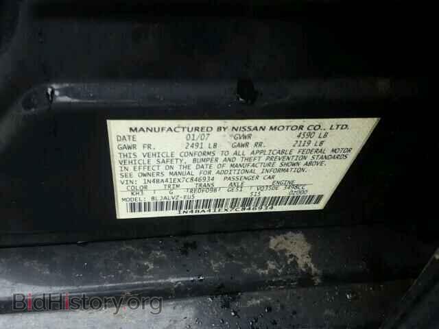 2007 NISSAN MAXIMA - VIN: 1N4BA41EX7C846934 - Фото 10