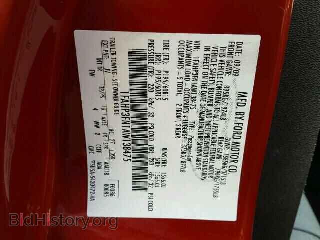 2010 FORD FOCUS - VIN: 1FAHP3FN1AW138475 - Фото 10