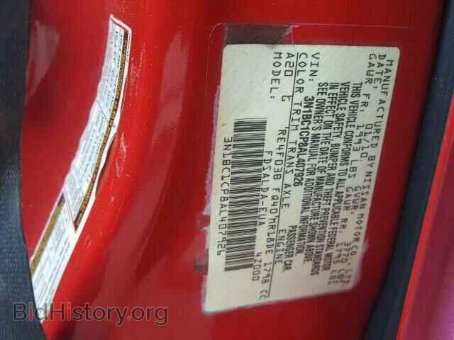 2010 NISSAN VERSA - VIN: 3N1BC1CP8AL407926 - Фото 10