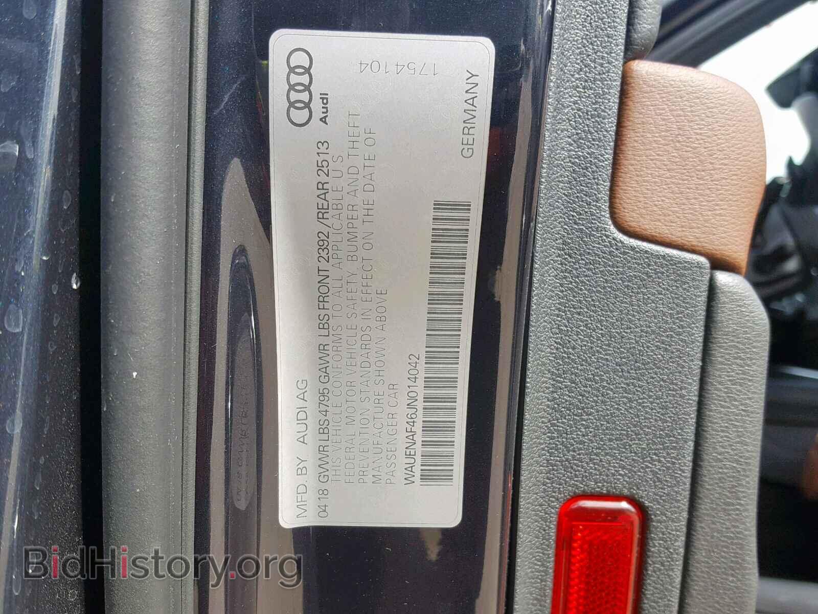 2018 AUDI A4 - VIN: WAUENAF46JN014042 - Фото 10