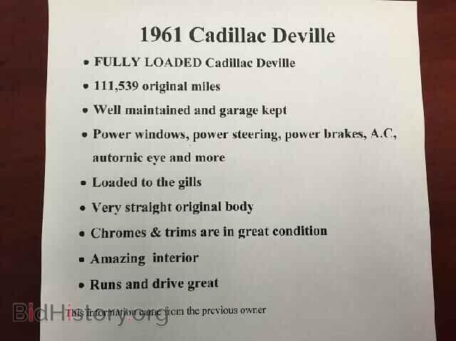 1961 CADILLAC DEVILLE - VIN: 61L128496 - Фото 10