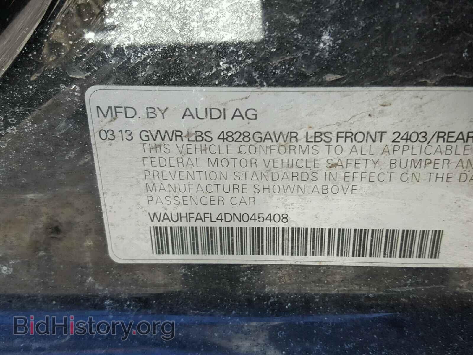 2013 AUDI A4 - VIN: WAUHFAFL4DN045408 - Photo 10