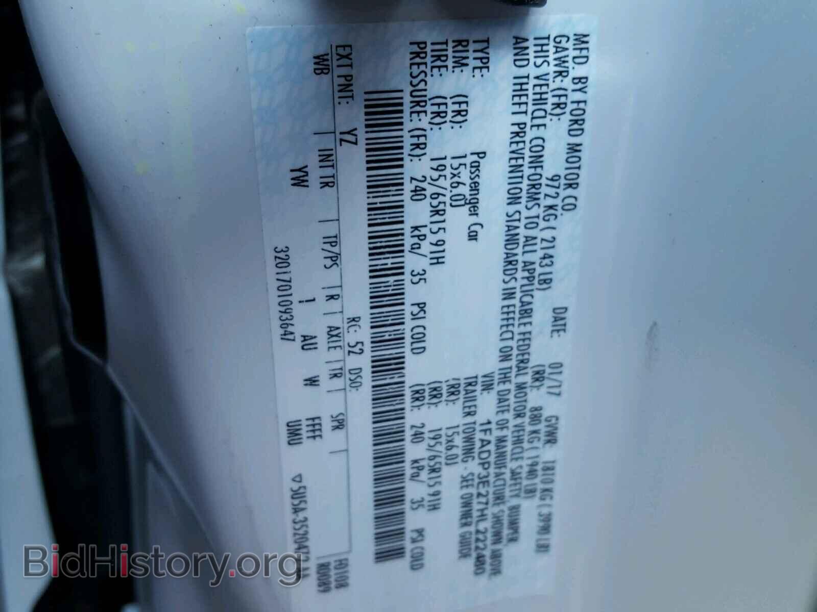 2017 FORD FOCUS - VIN: 1FADP3E27HL222480 - Photo 10