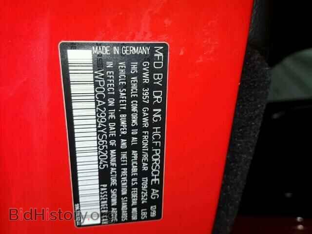 2000 PORSCHE 911 - VIN: WP0CA2994YS652045 - Фото 10