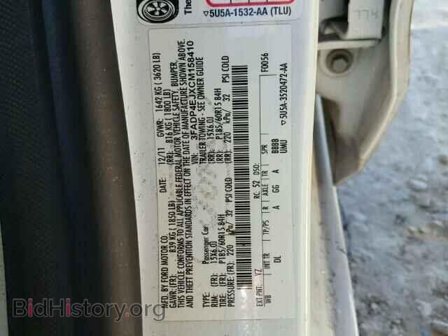 2012 FORD FIESTA - VIN: 3FADP4EJXCM158410 - Фото 10