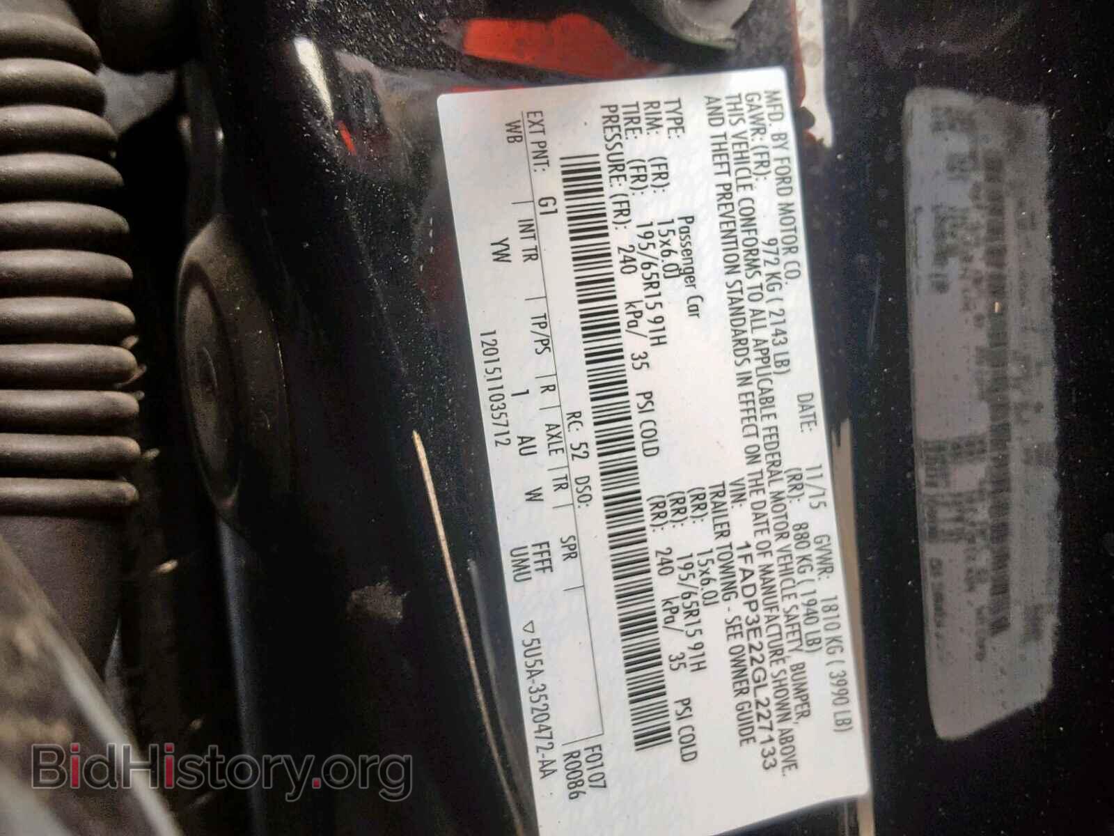 2016 FORD FOCUS - VIN: 1FADP3E22GL227133 - Фото 10