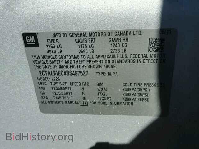 2011 GMC TERRAIN - VIN: 2CTALMEC4B6457527 - Фото 10