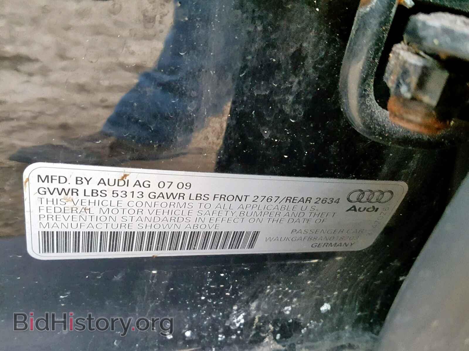 2010 AUDI A6 - VIN: WAUKGAFB8AN018203 - Фото 10