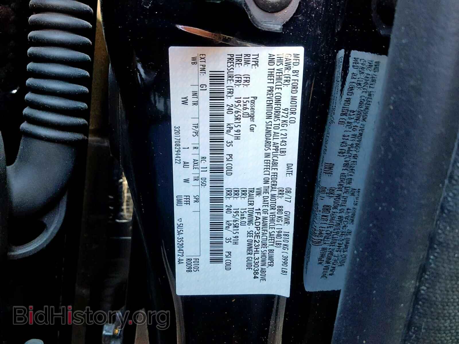 2017 FORD FOCUS - VIN: 1FADP3E23HL330384 - Photo 10