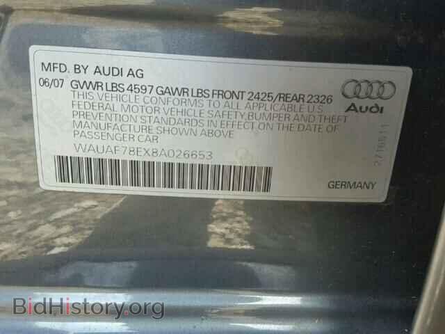 2008 AUDI A4 - VIN: WAUAF78EX8A026653 - Фото 10